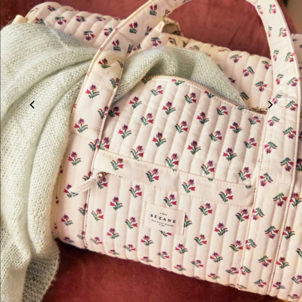 Sezane Quilted Overnight Bag